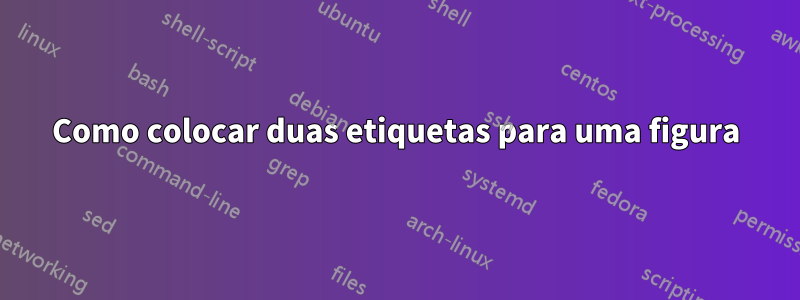 Como colocar duas etiquetas para uma figura