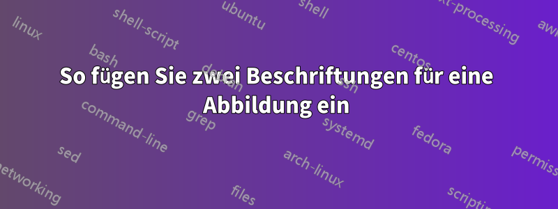 So fügen Sie zwei Beschriftungen für eine Abbildung ein