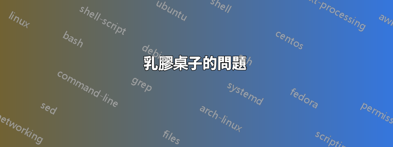 乳膠桌子的問題