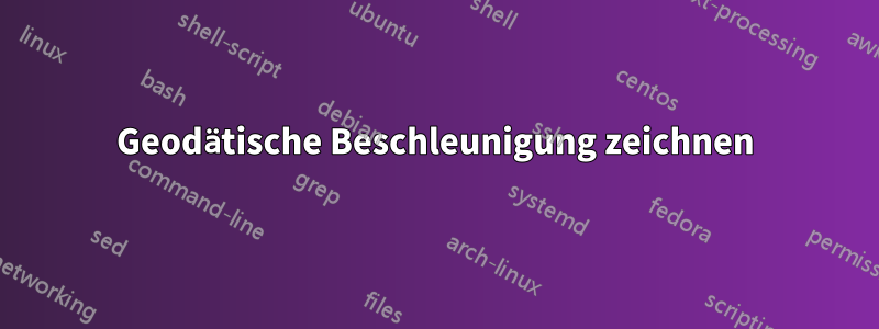 Geodätische Beschleunigung zeichnen