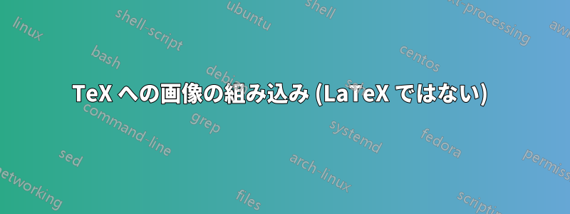 TeX への画像の組み込み (LaTeX ではない) 