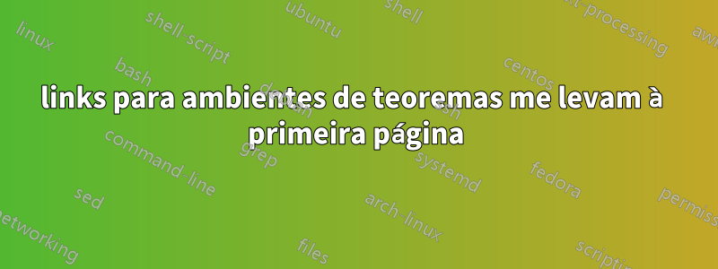 links para ambientes de teoremas me levam à primeira página