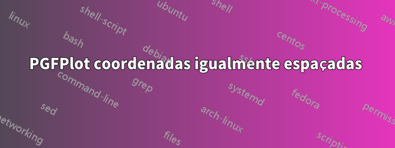 PGFPlot coordenadas igualmente espaçadas