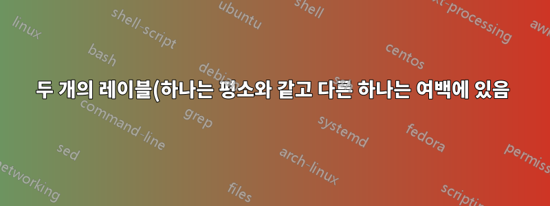 두 개의 레이블(하나는 평소와 같고 다른 하나는 여백에 있음)이 있는 목록 환경을 정의하는 방법은 무엇입니까?