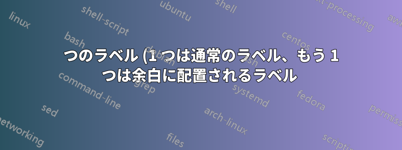 2 つのラベル (1 つは通常のラベル、もう 1 つは余白に配置されるラベル) を持つリスト環境を定義するにはどうすればよいでしょうか。