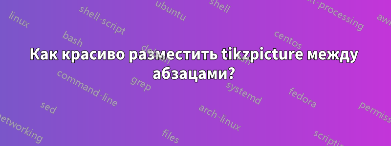 Как красиво разместить tikzpicture между абзацами?