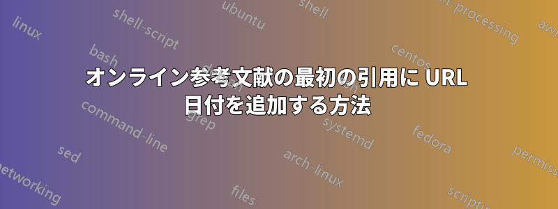 オンライン参考文献の最初の引用に URL 日付を追加する方法