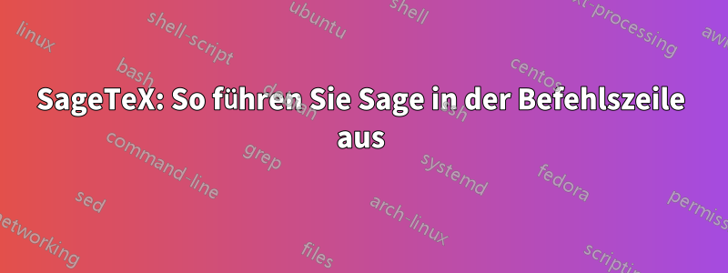 SageTeX: So führen Sie Sage in der Befehlszeile aus