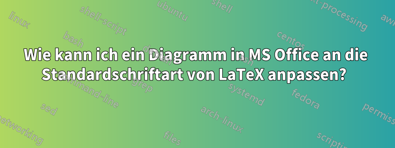 Wie kann ich ein Diagramm in MS Office an die Standardschriftart von LaTeX anpassen? 