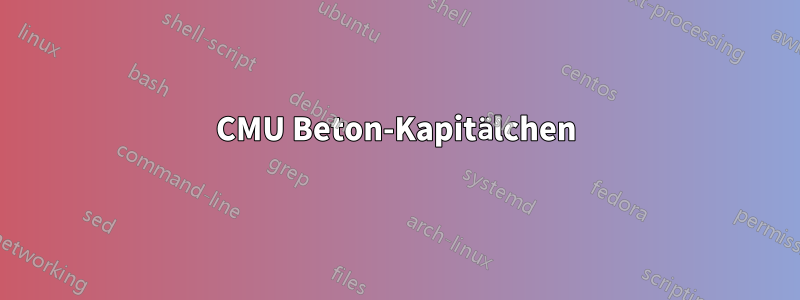 CMU Beton-Kapitälchen