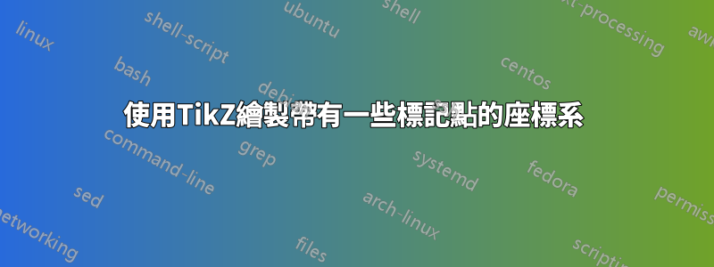 使用TikZ繪製帶有一些標記點的座標系