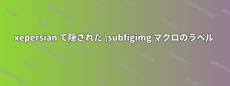 xepersian で隠された \subfigimg マクロのラベル