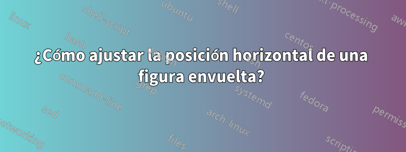 ¿Cómo ajustar la posición horizontal de una figura envuelta?
