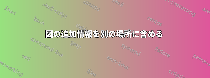 図の追加情報を別の場所に含める