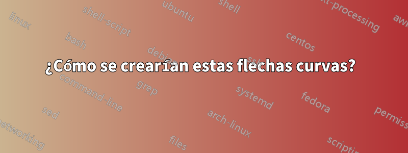 ¿Cómo se crearían estas flechas curvas? 