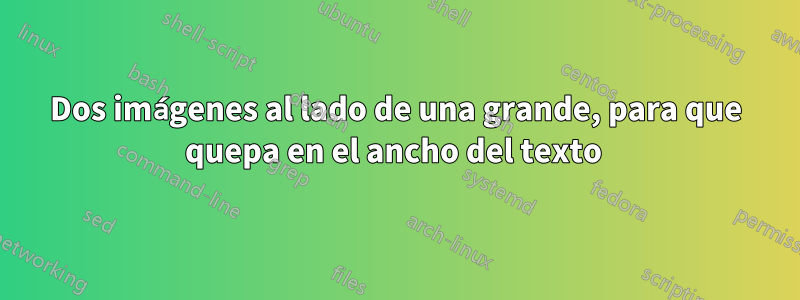Dos imágenes al lado de una grande, para que quepa en el ancho del texto 