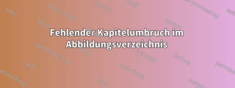 Fehlender Kapitelumbruch im Abbildungsverzeichnis