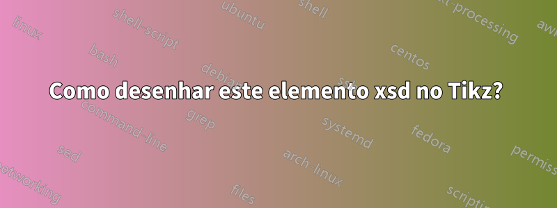 Como desenhar este elemento xsd no Tikz?