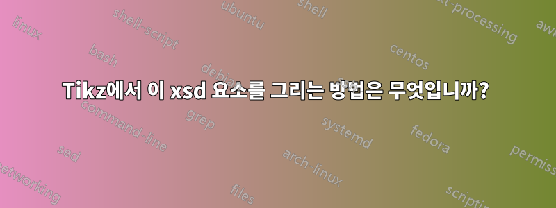 Tikz에서 이 xsd 요소를 그리는 방법은 무엇입니까?