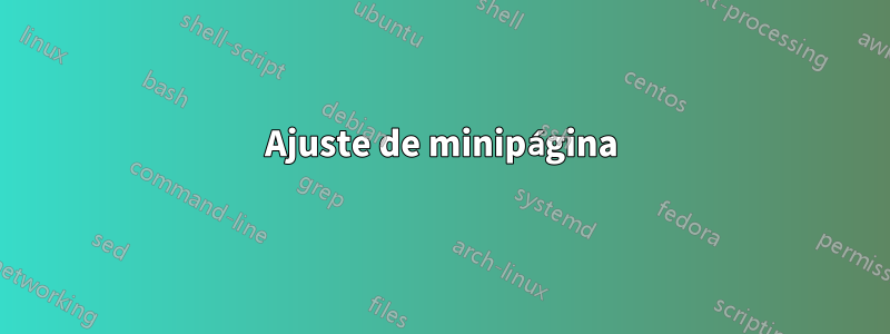 Ajuste de minipágina