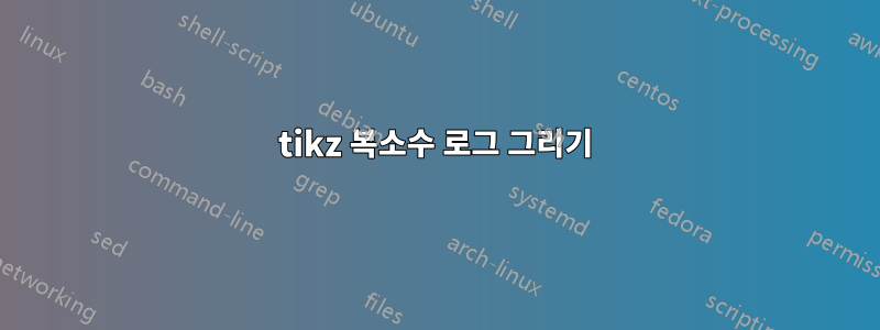 tikz 복소수 로그 그리기