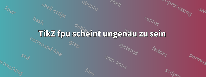 TikZ fpu scheint ungenau zu sein