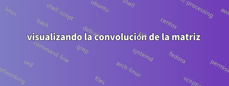 visualizando la convolución de la matriz
