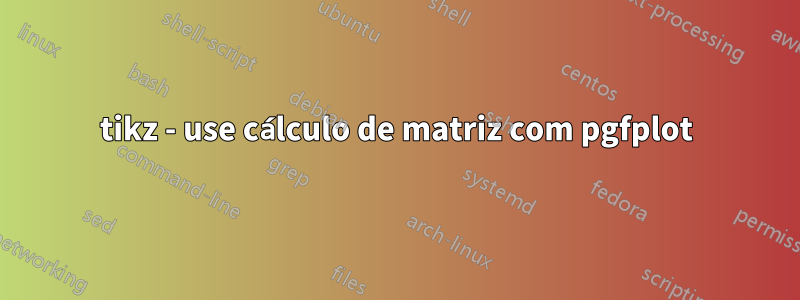 tikz - use cálculo de matriz com pgfplot