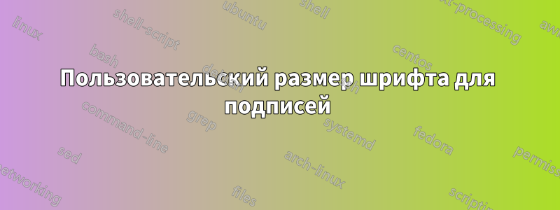 Пользовательский размер шрифта для подписей