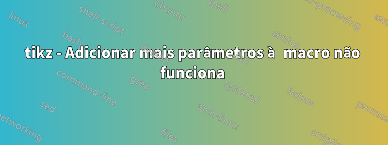 tikz - Adicionar mais parâmetros à macro não funciona