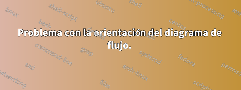 Problema con la orientación del diagrama de flujo.