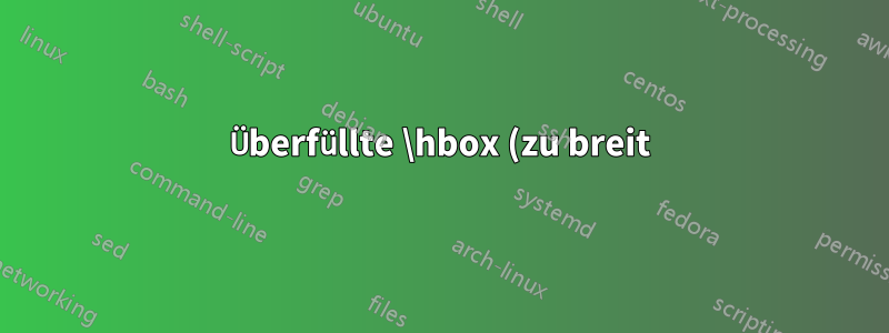 Überfüllte \hbox (zu breit)