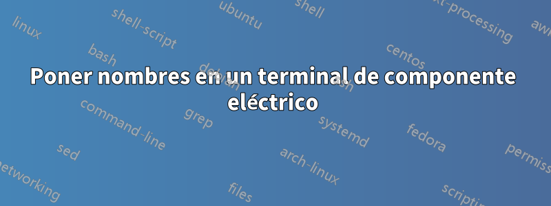 Poner nombres en un terminal de componente eléctrico