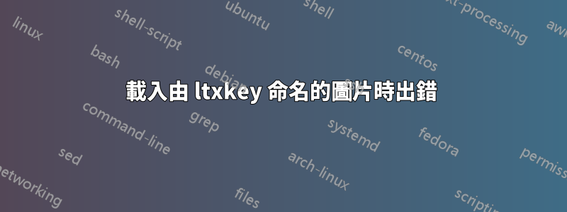 載入由 ltxkey 命名的圖片時出錯