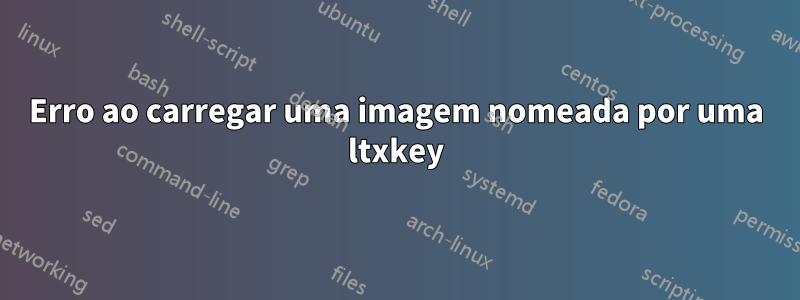 Erro ao carregar uma imagem nomeada por uma ltxkey