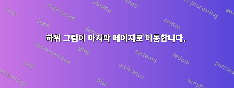 하위 그림이 마지막 페이지로 이동합니다.