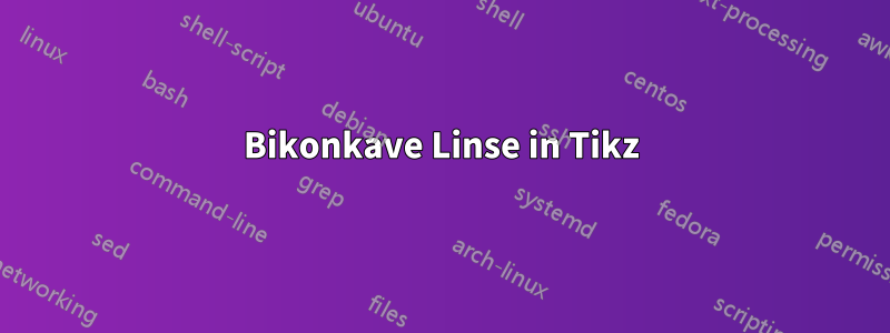 Bikonkave Linse in Tikz