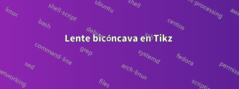 Lente bicóncava en Tikz