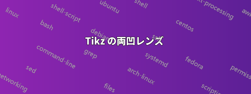 Tikz の両凹レンズ