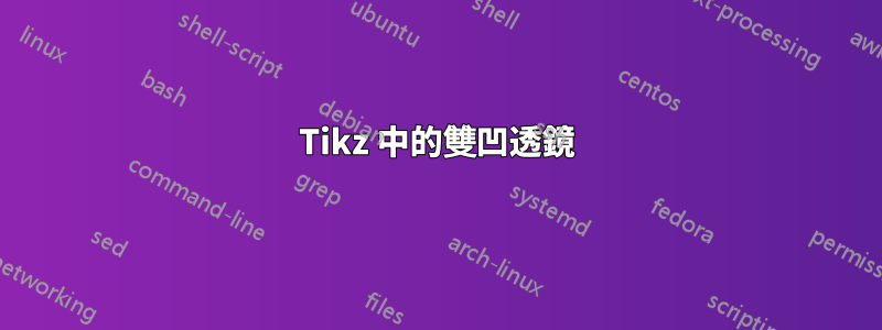 Tikz 中的雙凹透鏡