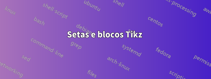 Setas e blocos Tikz