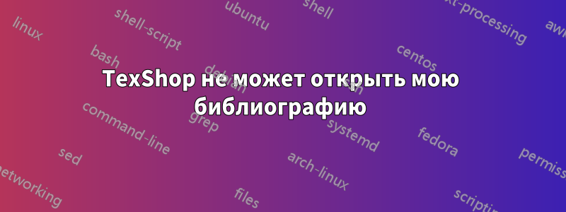 TexShop не может открыть мою библиографию