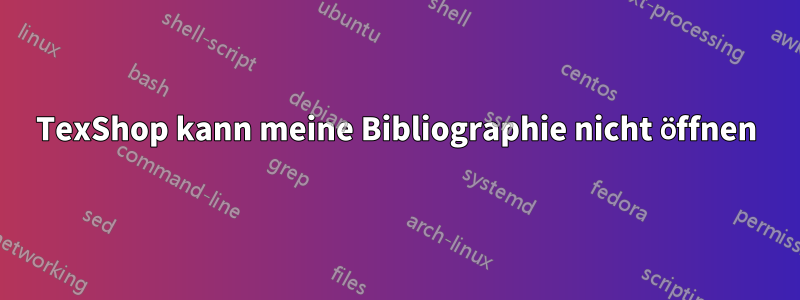 TexShop kann meine Bibliographie nicht öffnen
