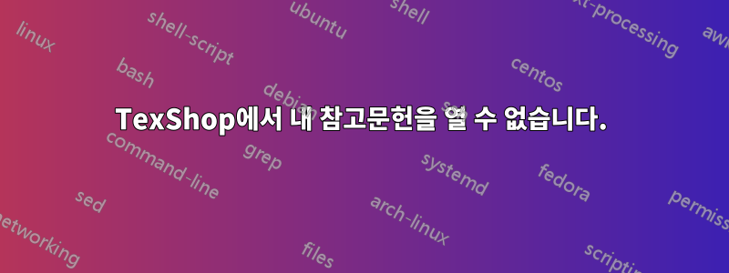 TexShop에서 내 참고문헌을 열 수 없습니다.
