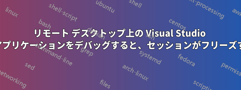 リモート デスクトップ上の Visual Studio でアプリケーションをデバッグすると、セッションがフリーズする