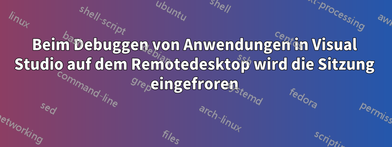 Beim Debuggen von Anwendungen in Visual Studio auf dem Remotedesktop wird die Sitzung eingefroren