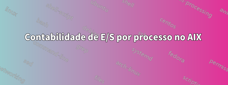 Contabilidade de E/S por processo no AIX