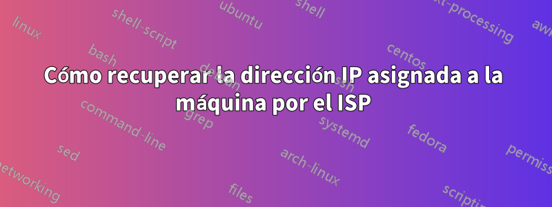 Cómo recuperar la dirección IP asignada a la máquina por el ISP