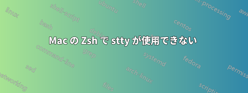 Mac の Zsh で stty が使用できない