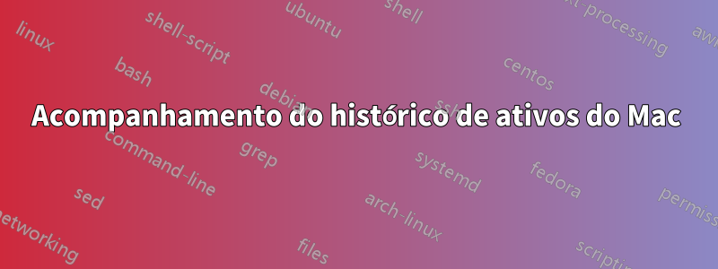 Acompanhamento do histórico de ativos do Mac